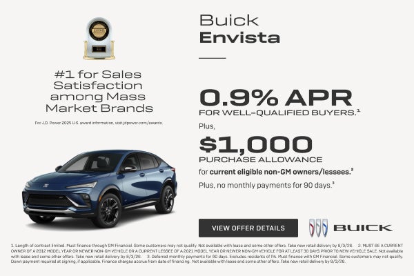 0.9% APR
FOR WELL-QUALIFIED BUYERS.1

Plus, $1,000 PURCHASE ALLOWANCE for current eligible non-GM...