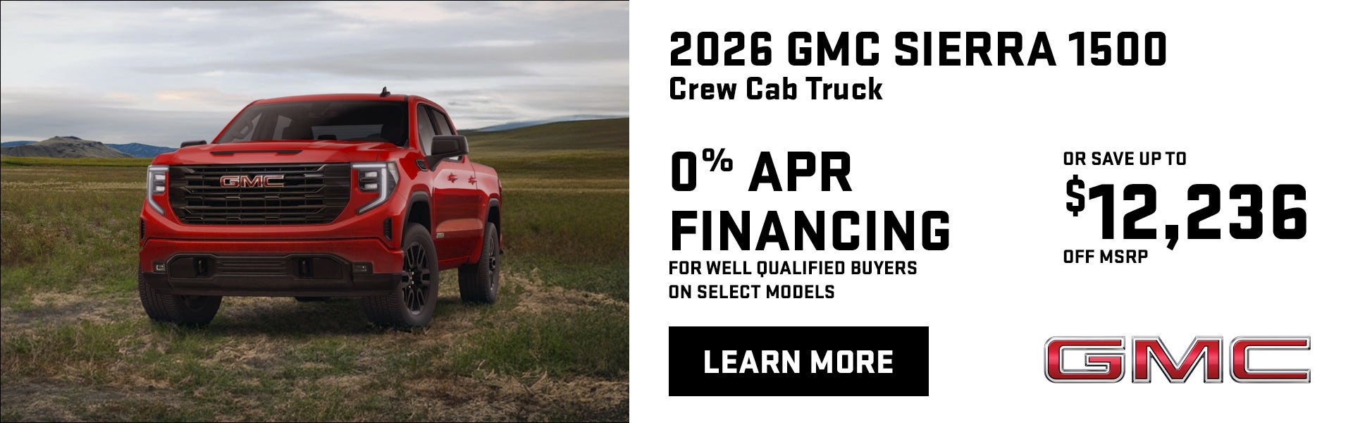 Get 0% Financing on a New Sierra 1500 Crew Cab