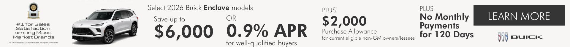 Select 2026 Buick Enclave Models