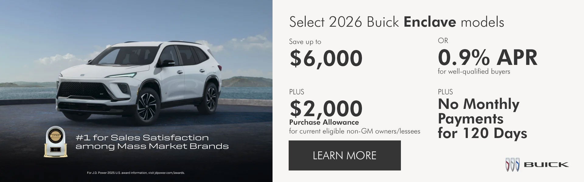 Save up to $6,000 on a New Buick Enclave