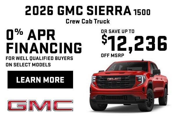 Save up to $12,236 on a New Sierra 1500 Crew Cab