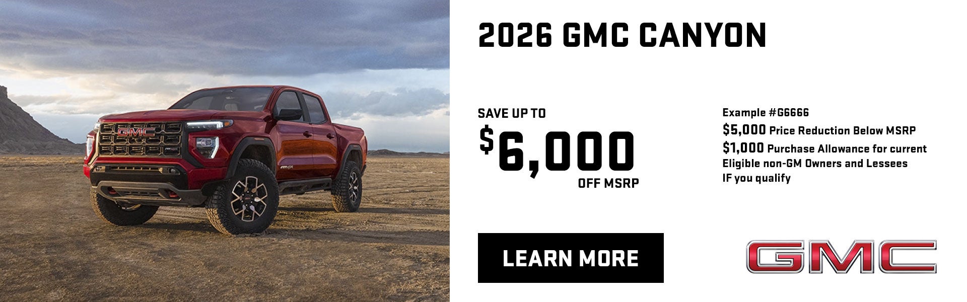 Save up to $6,000 off MSRP on a New Canyon