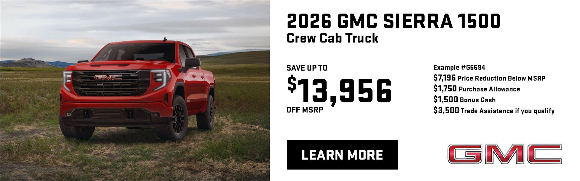 Save up to $13,956 on a New Sierra 1500