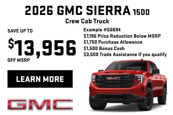 Save up to $13,956 on a New Sierra 1500