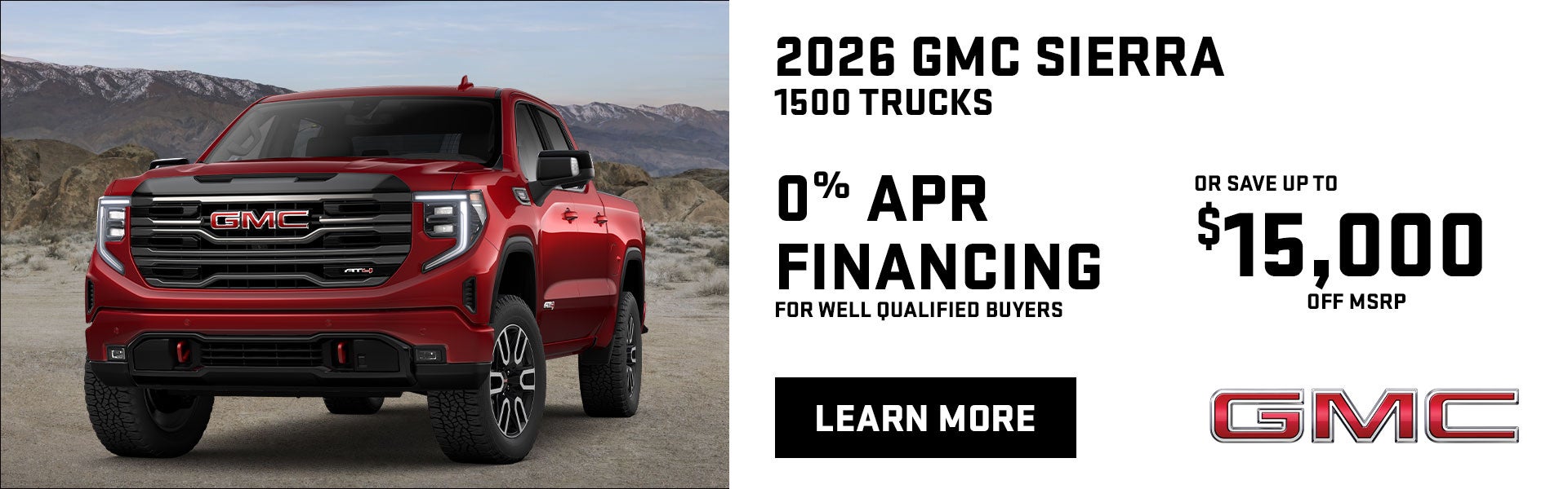 Get 0% Financing on a New Sierra 1500 Truck