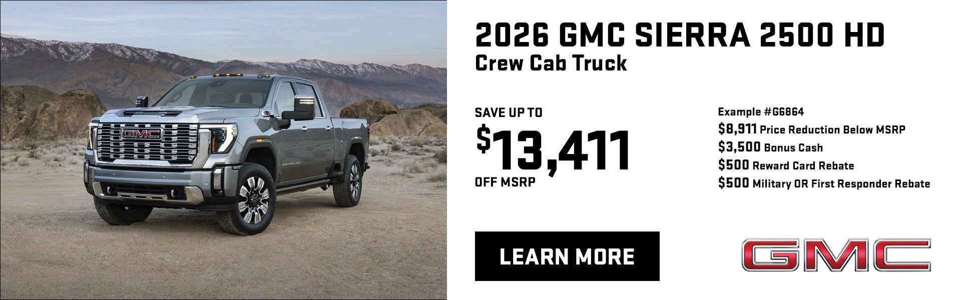 Save up to $13,411 on a New Sierra HD