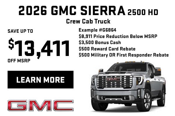 Save up to $13,411 on a New Sierra HD