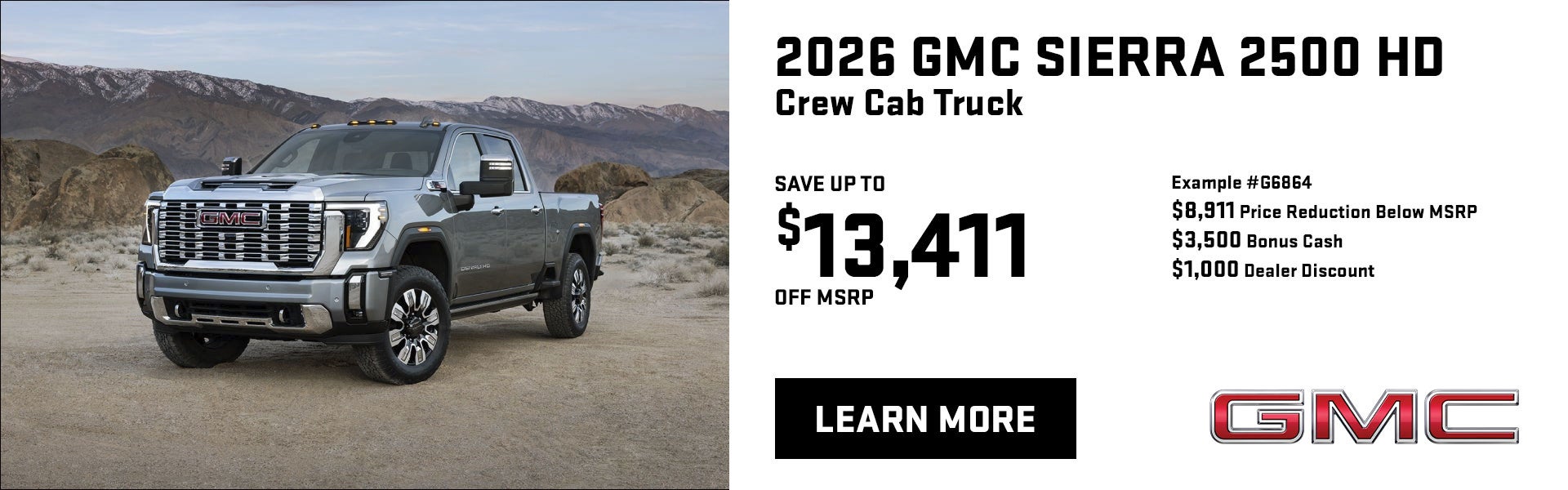 Save up to $13,411 on a New Sierra HD