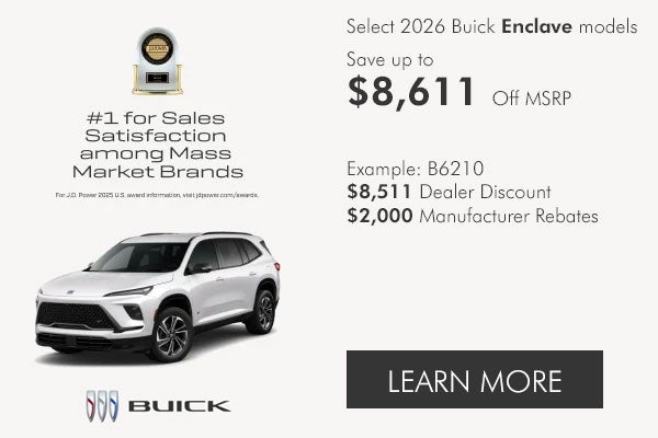Save up to $8,611 on a New Buick Enclave