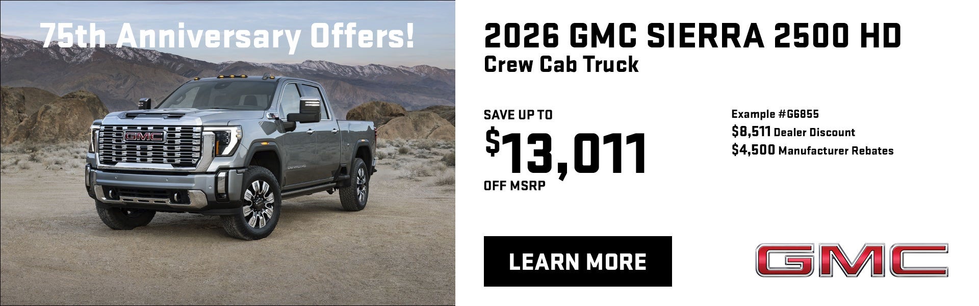 Save up to $13,011 on a New Sierra HD