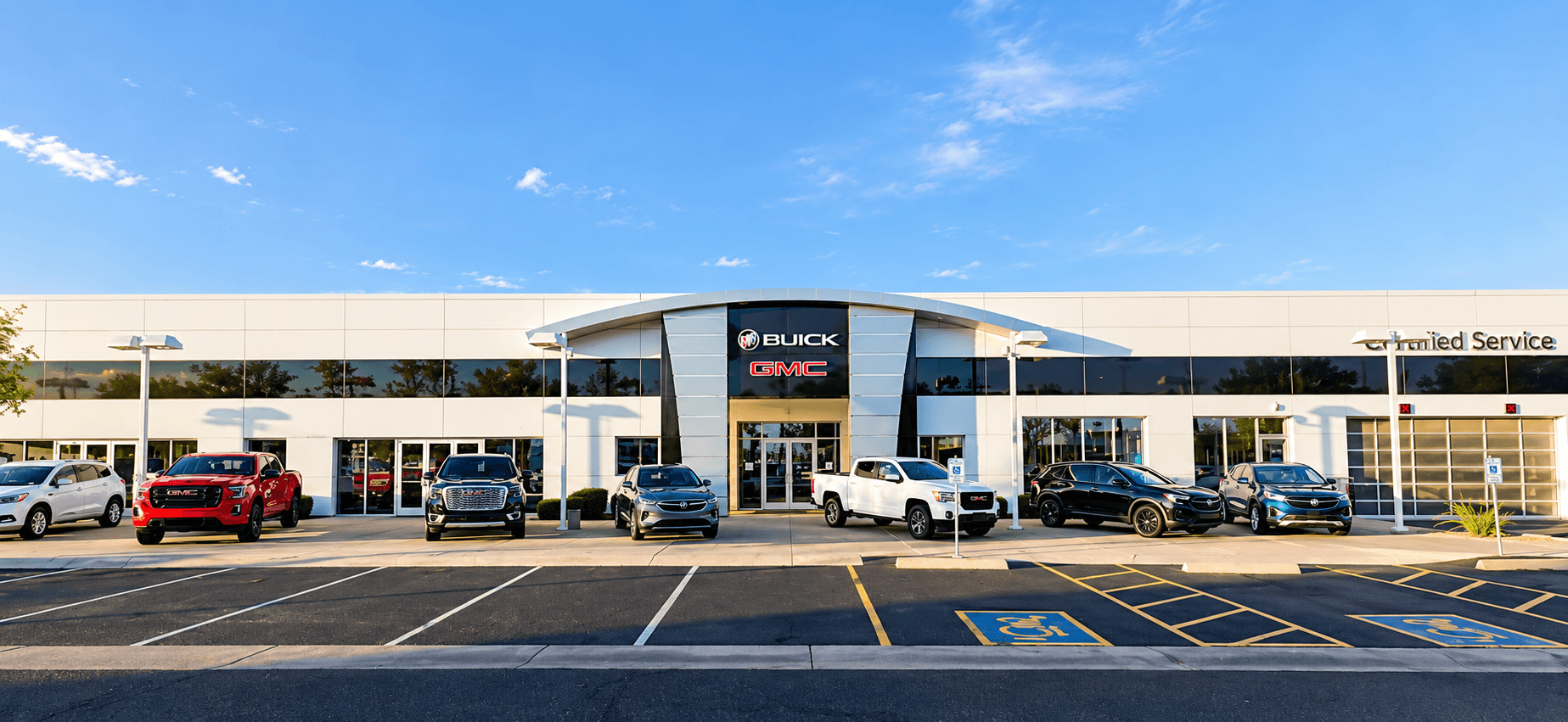 Earnhardt Buick GMC dealership building in Mesa, AZ, near Tempe